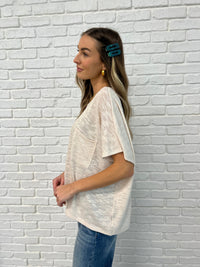 Thumbnail for Basically Flowing Dolman Sleeve Top in Sand Beige