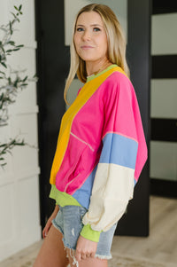 Thumbnail for Blockbuster Color Block Pullover in Bright