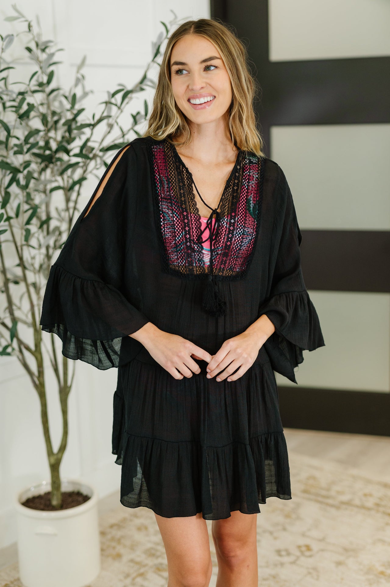 Boheme Bay Swim Cover Up in Black