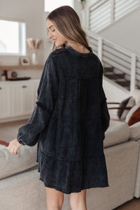 Thumbnail for Borrowed Time Mineral Wash V-Neck Dress