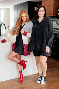 Thumbnail for Borrowed Time Mineral Wash V-Neck Dress