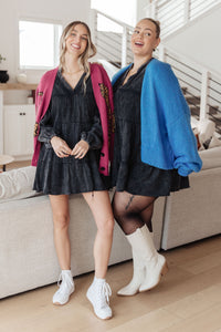 Thumbnail for Borrowed Time Mineral Wash V-Neck Dress