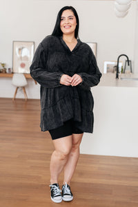 Thumbnail for Borrowed Time Mineral Wash V-Neck Dress