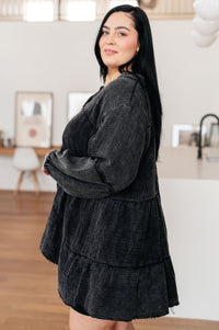 Thumbnail for Borrowed Time Mineral Wash V-Neck Dress