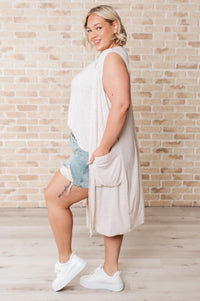 Thumbnail for Breezy Boho Sleeveless Cardigan