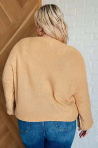 Thumbnail for Bubbly Personality Bubble Sleeve Sweater in Wheat