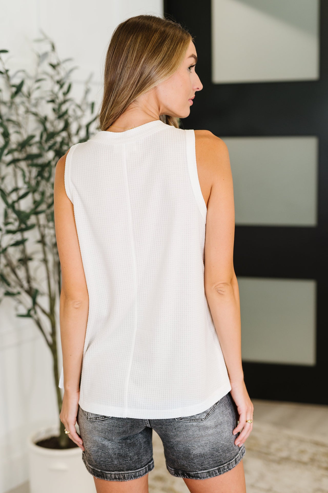 Buttoned Up Buttercup Sleeveless Top – Light, Airy & Effortlessly Lovely in Ivory
