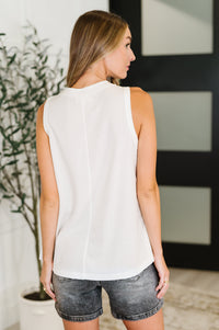 Thumbnail for Buttoned Up Buttercup Sleeveless Top – Light, Airy & Effortlessly Lovely in Ivory