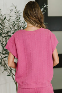 Thumbnail for Can't Quit You Drop Shoulder Top in Magenta