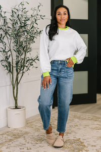 Thumbnail for Can't Quit the Knit Contrast Pullover