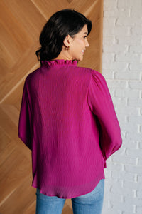 Thumbnail for Candid Moment Ruffle Neckline Blouse