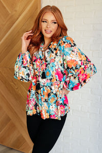 Thumbnail for Carry Me Away Floral Peplum Blouse