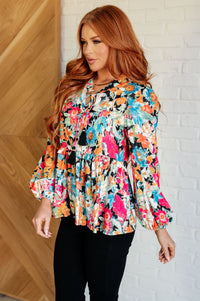 Thumbnail for Carry Me Away Floral Peplum Blouse