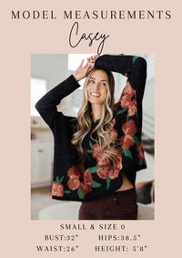 Thumbnail for Lizzy Top in Royal and Blush Floral