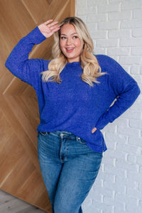 Thumbnail for Casual Tuesday Ribbed Knit Sweater in Bright Blue