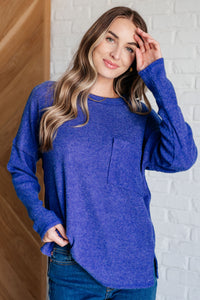 Thumbnail for Casual Tuesday Ribbed Knit Sweater in Bright Blue