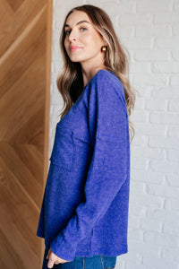 Thumbnail for Casual Tuesday Ribbed Knit Sweater in Bright Blue