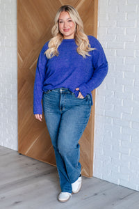 Thumbnail for Casual Tuesday Ribbed Knit Sweater in Bright Blue