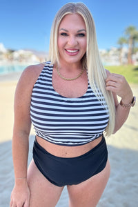 Thumbnail for Cayman Islands Striped Swim Top