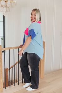 Thumbnail for Color Me Cool Color Block Top