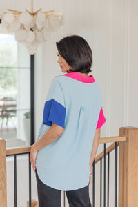 Thumbnail for Color Me Cool Color Block Top