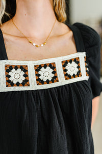 Thumbnail for Craft Night Crochet Detail Top