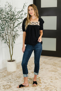 Thumbnail for Craft Night Crochet Detail Top