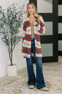 Thumbnail for Definitely Dapper Striped Knit Cardigan
