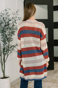 Thumbnail for Definitely Dapper Striped Knit Cardigan
