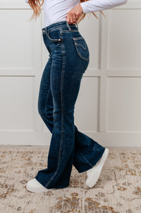 Thumbnail for Edna High Rise Control Top Shield Pocket Flare Jeans