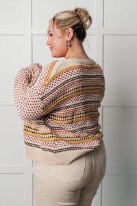 Thumbnail for Effortless Elements Striped Cardigan