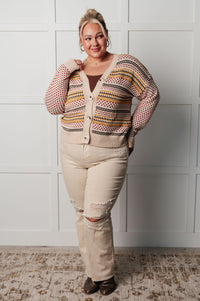 Thumbnail for Effortless Elements Striped Cardigan