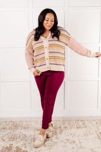 Thumbnail for Effortless Elements Striped Cardigan