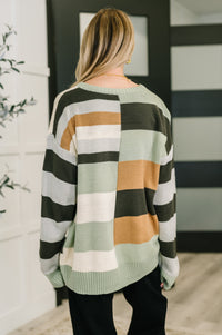 Thumbnail for Fall Into Us Color Block Knit Pullover