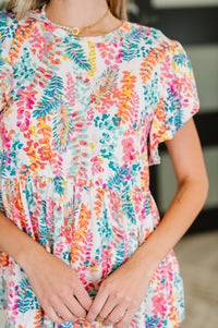 Thumbnail for Flirt Alert Flutter Sleeve Top in Ivory