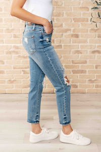 Thumbnail for Frankie High Waist Distressed Boyfriend Jeans