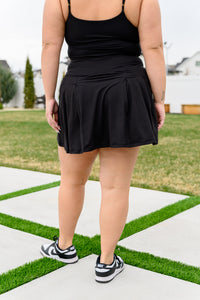 Thumbnail for Game, Set and Match Tennis Skort in Black