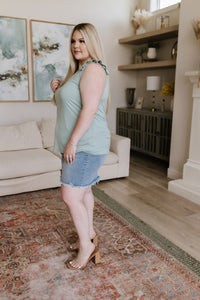 Thumbnail for Good For You Ruffle Detail Tank