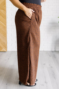 Thumbnail for Harmony High Rise Wide Leg Pants in Brown