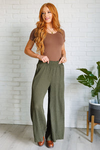 Thumbnail for Harmony High Rise Wide Pants in Olive