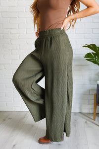 Thumbnail for Harmony High Rise Wide Pants in Olive