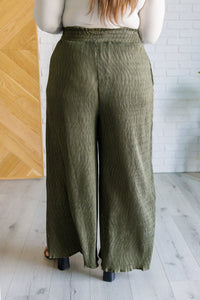 Thumbnail for Harmony High Rise Wide Pants in Olive