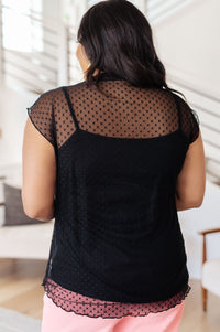 Thumbnail for Here And Now Mock Neck Top In Black