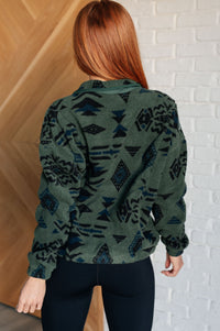 Thumbnail for High Perspective Geometric Fleece Jacket