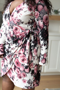 Thumbnail for Honey Do I Ever Faux Wrap Dress in White Floral