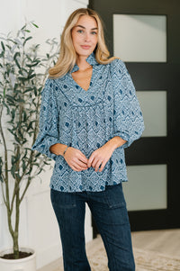 Thumbnail for I Gave You My Heart Floral Babydoll Blouse