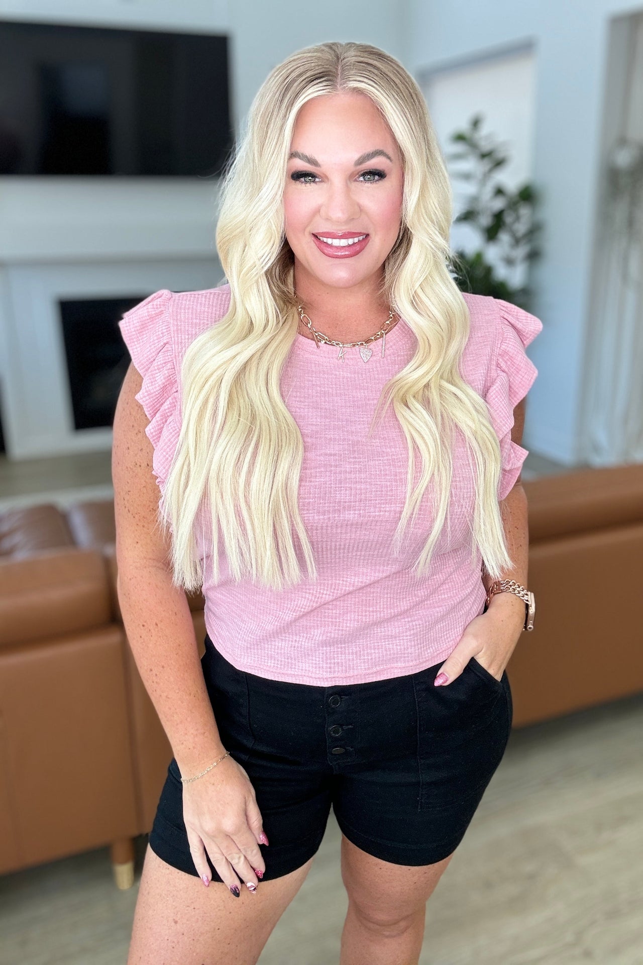 Especially Sweet Ruffle Sleeve Top – Flirty, Fitted & Full of Charm