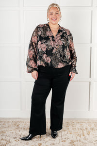 Thumbnail for I Wish We Had it All Surplice Floral Blouse