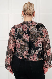 Thumbnail for I Wish We Had it All Surplice Floral Blouse