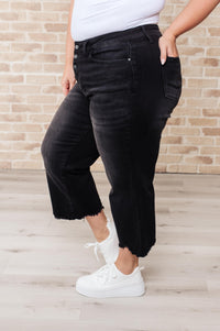 Thumbnail for Ryan High Rise Button Fly Wide Leg Crop Jeans